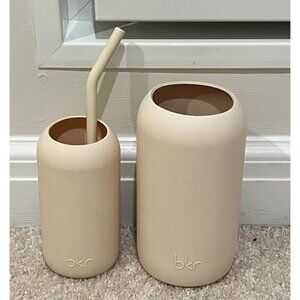 Bkr Puff Large & Little Bottle Sleeve & Little Straw Lot